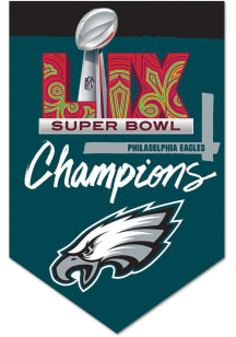 Philadelphia Eagles 2024 Super Bowl Champions 11x17 Design Sign - Midnight Green
