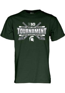 Michigan State Spartans 2025 Big Ten Hockey Tournament Short Sleeve T Shirt - Green