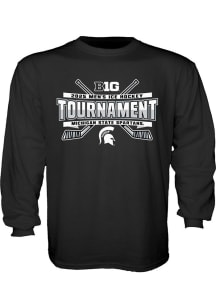 Youth Black Michigan State Spartans 2025 Big Ten Hockey Tournament Long Sleeve T-Shirt