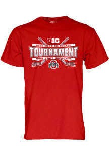 Ohio State Buckeyes 2025 Big Ten Hockey Tournament Short Sleeve T Shirt - Red