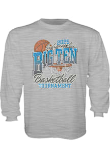 Big Ten Youth Grey 2025 Big Ten Basketball Tournament Long Sleeve T-Shirt