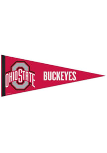 Red Ohio State Buckeyes 12x30 Premium Felt Pennant