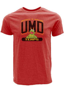 Red Maryland Terrapins Kermit Commencement Short Sleeve Fashion T Shirt