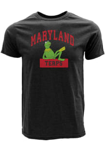 Maryland Terrapins Black Kermit Commencement Short Sleeve Fashion T Shirt