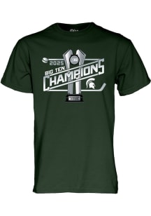 Michigan State Spartans 2025 Big Ten Mens Hockey Regular Season Champions Short Sleeve T Shirt -..