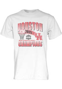 Houston Cougars White Big 12 Mens Basketball Tournament Champions 2025 Short Sleeve T Shirt