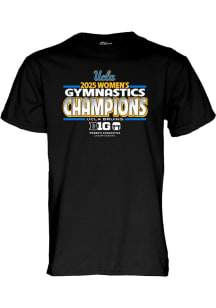 UCLA Bruins 2025 Big Ten Womens Gymnastics Tournament Champions Short Sleeve T Shirt - Black