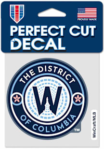 Washington Nationals City Connect 4x4 Auto Decal - Red