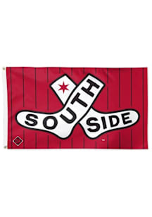 Chicago White Sox City Connect 3x5 Deluxe Silk Screen Grommet Flag - Black
