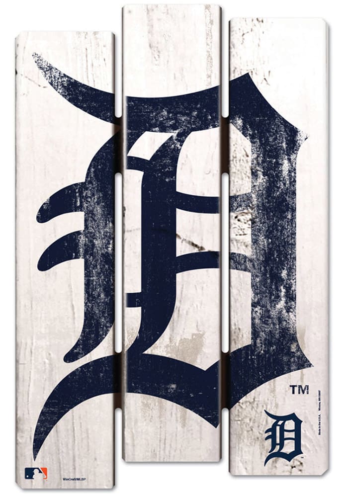 Detroit Tigers Wood Fence Sign