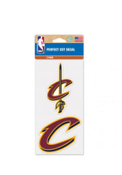 Cleveland Cavaliers 4x4 2 Pack Perfect Cut Auto Decal - Red