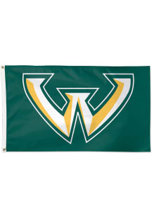 Wayne State Warriors 3x5 Grommet Green Silk Screen Grommet Flag