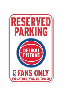 Detroit Pistons Reserved Parking Sign