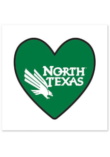 North Texas Mean Green Logo In Heart 4 Pack Tattoo
