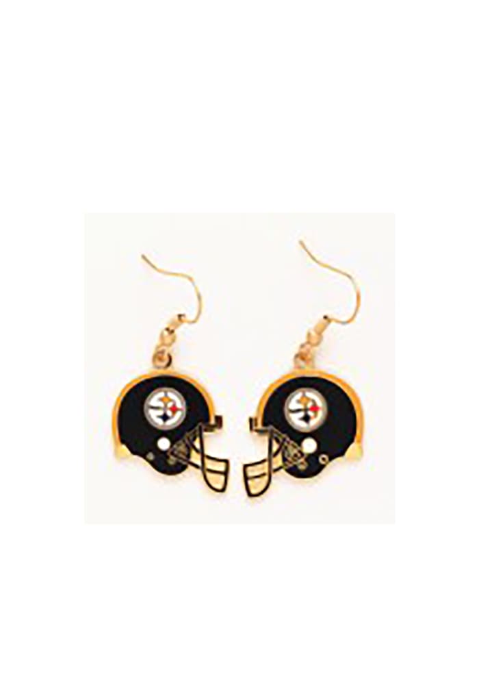 Pittsburgh Steelers Helmet Dangle Womens Earrings