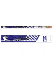 Northwestern Wildcats 6 Pack Pencil