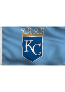 Kansas City Royals 3x5 Light Blue Crown Logo Light Blue Silk Screen Grommet Flag