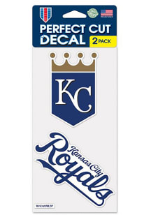 Kansas City Royals 4x4 2 Pack Auto Decal - White