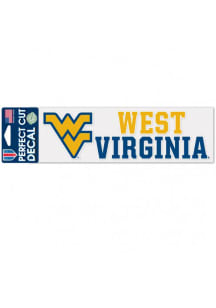West Virginia Mountaineers 3x10 Perfect Cut Auto Decal - Gold