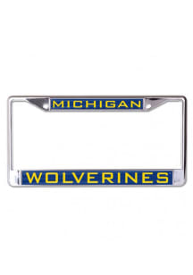 Michigan Wolverines Silver  Team Name Inlaid License Frame