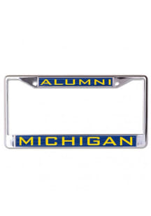 Michigan Wolverines Silver  Alumni Inlaid License Frame