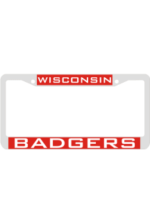 Wisconsin Badgers Red  Team Name Inlaid License Frame