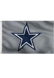 Dallas Cowboys Deluxe Grommet Grey Silk Screen Grommet Flag