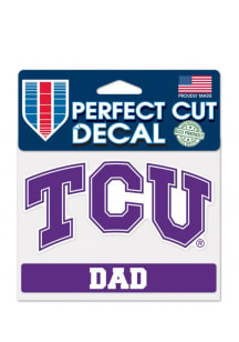 TCU Horned Frogs Dad Perfect Cut Auto Decal - Purple