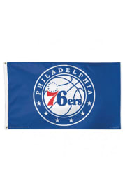 Philadelphia 76ers Deluxe Grommet Blue Silk Screen Grommet Flag