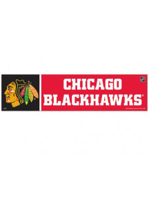 Chicago Blackhawks 3x12 Bumper Sticker - Red
