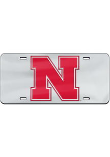 Nebraska Cornhuskers Silver  Team Logo License Plate