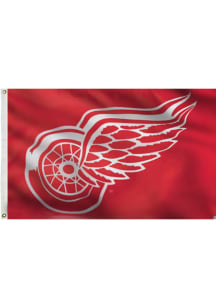 Detroit Red Wings 3x5 Red Grommet Red Silk Screen Grommet Flag