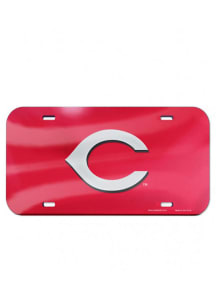 Cincinnati Reds Team Logo Red Inlaid Car Accessory License Plate