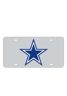 Dallas Cowboys Silver Team Logo Inlaid Car Accessory License Plate