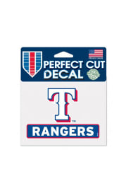 Texas Rangers Team Name Auto Decal - Blue