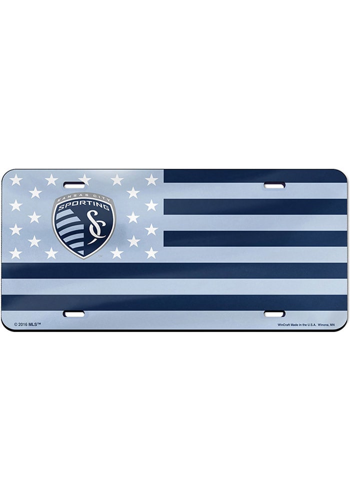Sporting Kansas City Stars and Stripes Car Accessory License Plate