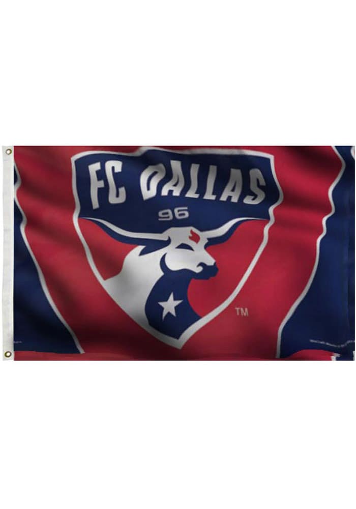 FC Dallas Deluxe Grommet Red Silk Screen Grommet Flag