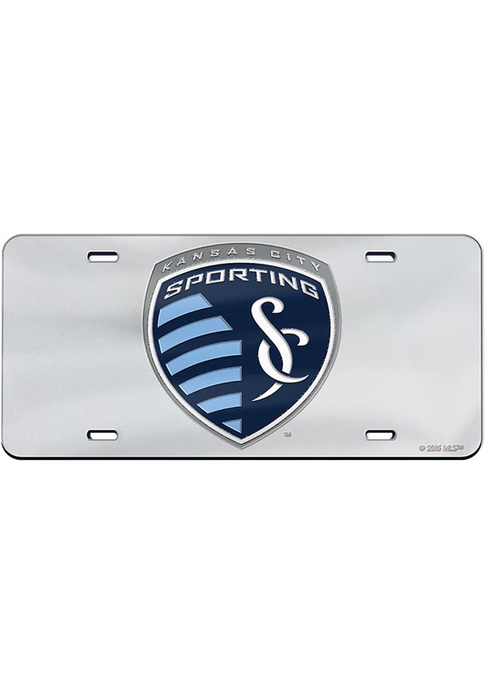 Sporting Kansas City Team Logo Silver Inlaid Car Accessory License Plate