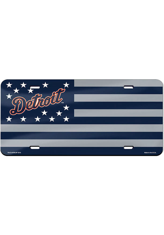 Detroit Tigers Stars and Stripes Car Accessory License Plate
