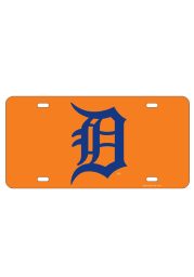 Detroit Tigers Team Logo Orange Inlaid Car Accessory License Plate