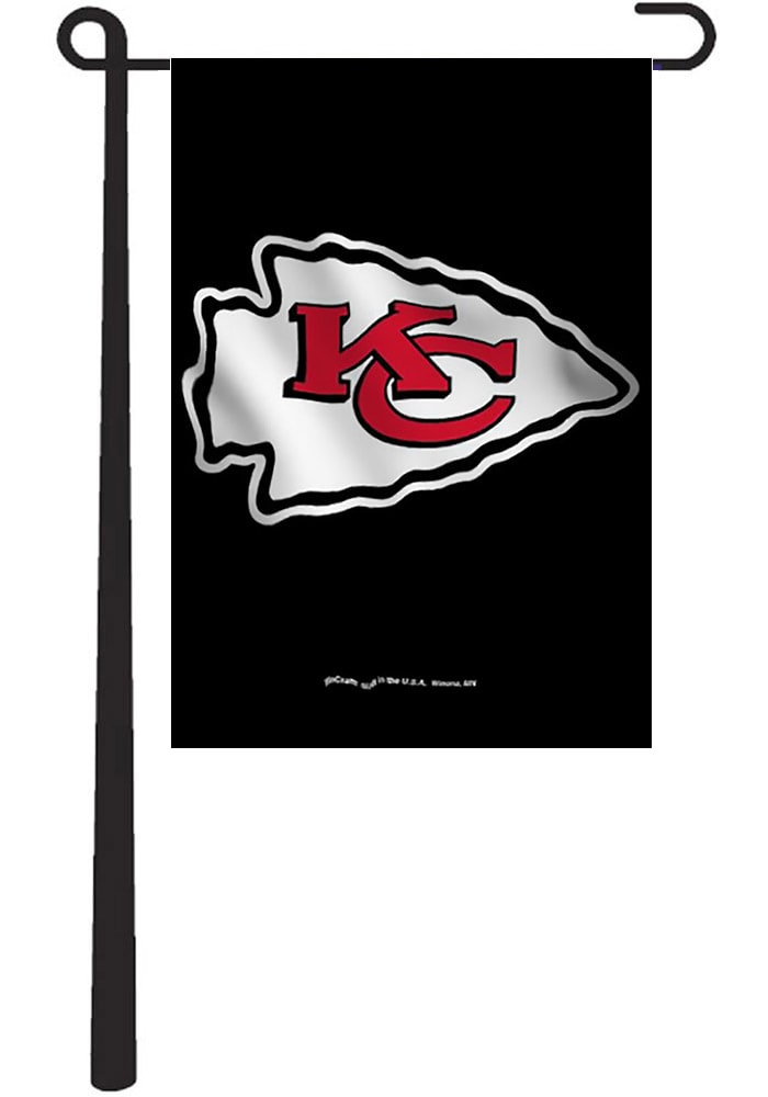 WinCraft Kansas City Chiefs Black 2 Sided NFL Garden Flag 70977117