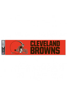 Cleveland Browns 3x12 Bumper Sticker - Orange