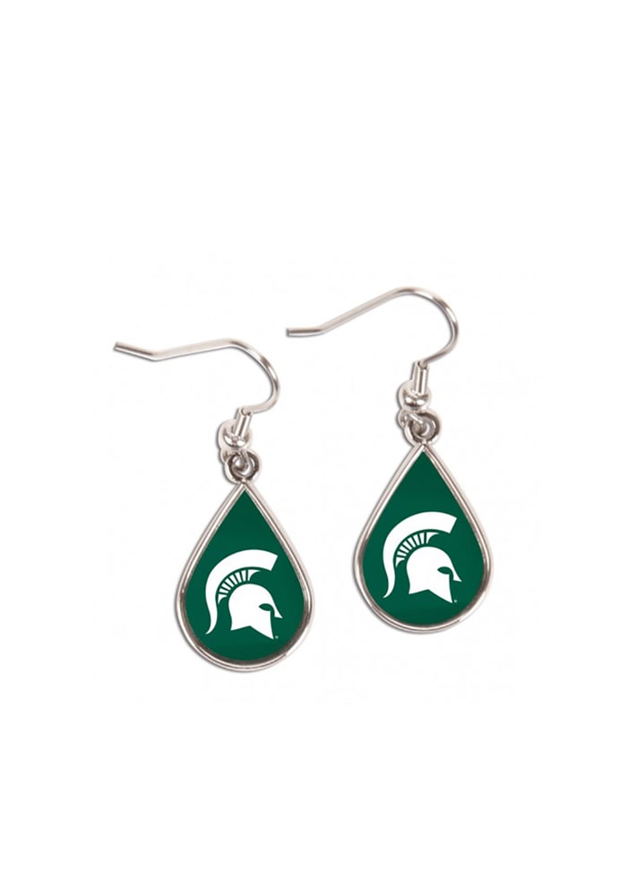 Michigan State Spartans Teardrop Womens Earrings