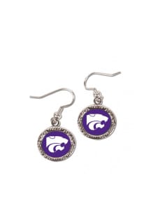 K-State Wildcats Hammered Dangle Womens Earrings