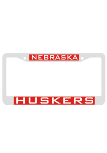 Nebraska Cornhuskers Red  Team Name Inlaid License Frame