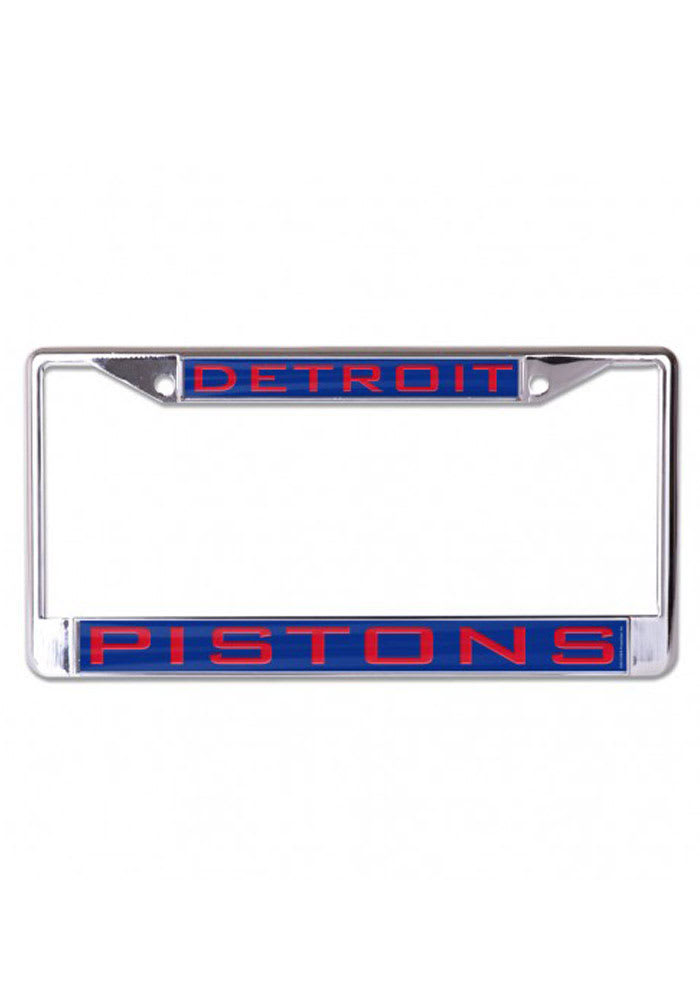 Detroit Pistons Chrome Inlaid License Frame