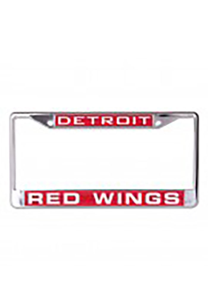 Detroit Red Wings Chrome Inlaid License Frame