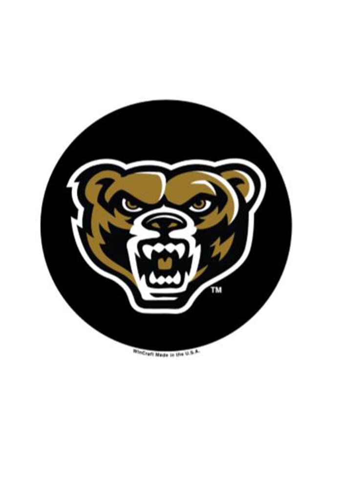 Oakland University Golden Grizzlies Team Logo Button - BLACK