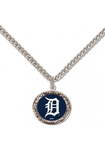 Detroit Tigers Hammered Circle Womens Necklace