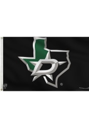 Dallas Stars Deluxe Team Logo Black Silk Screen Grommet Flag